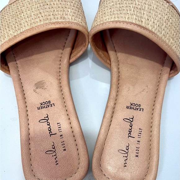 Mila Paoli Beige Flats with Woven Texture 8 - Picture 3 of 6